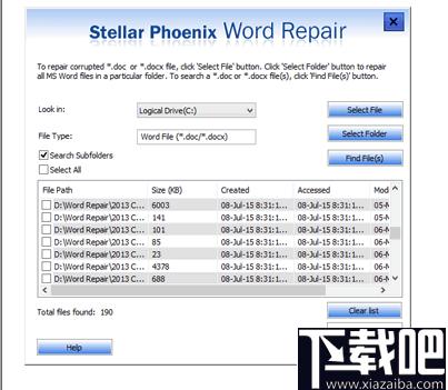 Stellar Phoenix Word Repair下载,文档修复,Word修复